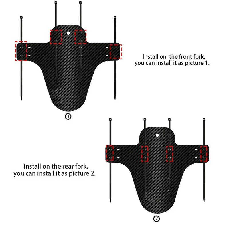 Fahrrad Mudguard Carbon-Optik für Vorder- und Hinterrad – clever-campen Ansicht 6