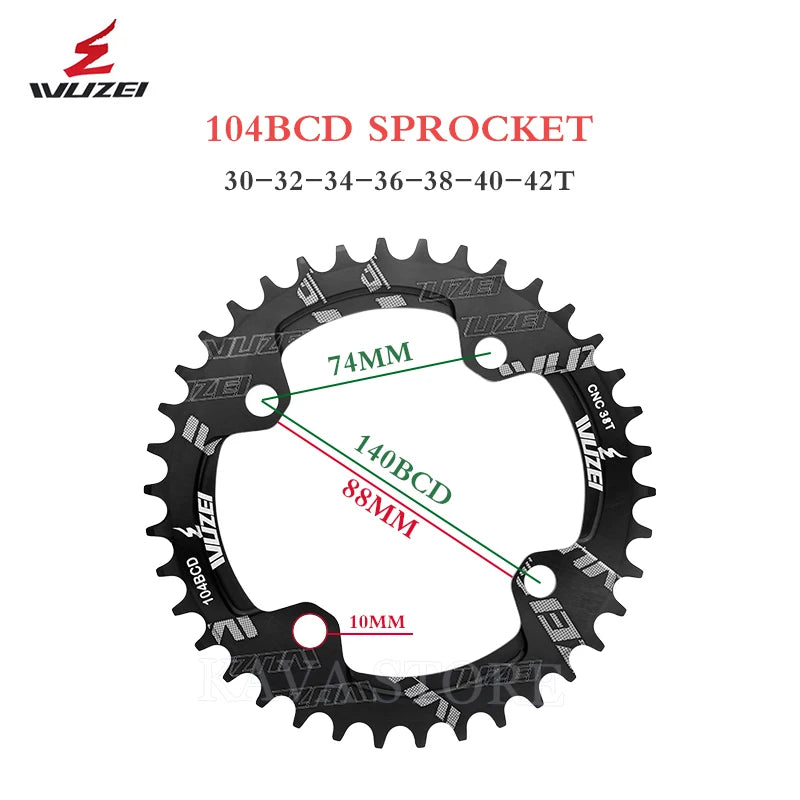 Wuzei 104BCD MTB Kettenblatt Narrow Wide 30-42T – clever-campen Ansicht 4