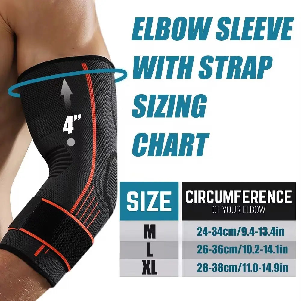 Elastischer Ellbogen-Schutz aus Nylon in Schwarz/Grau/Orange – clever-campen Ansicht 6