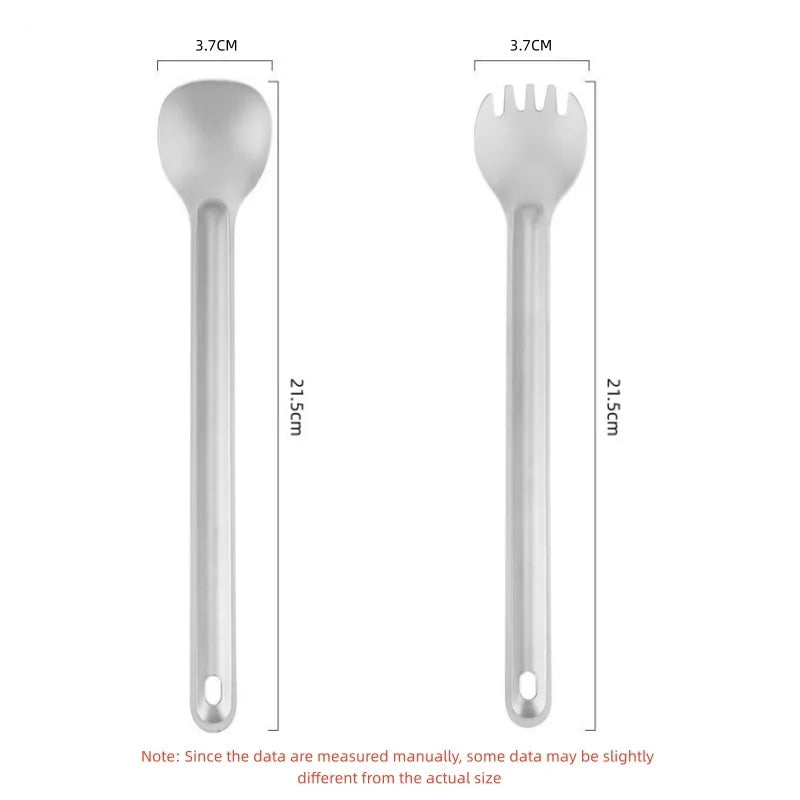 Titanium Spork Set mit langem Griff für Camping – clever-campen Ansicht 2