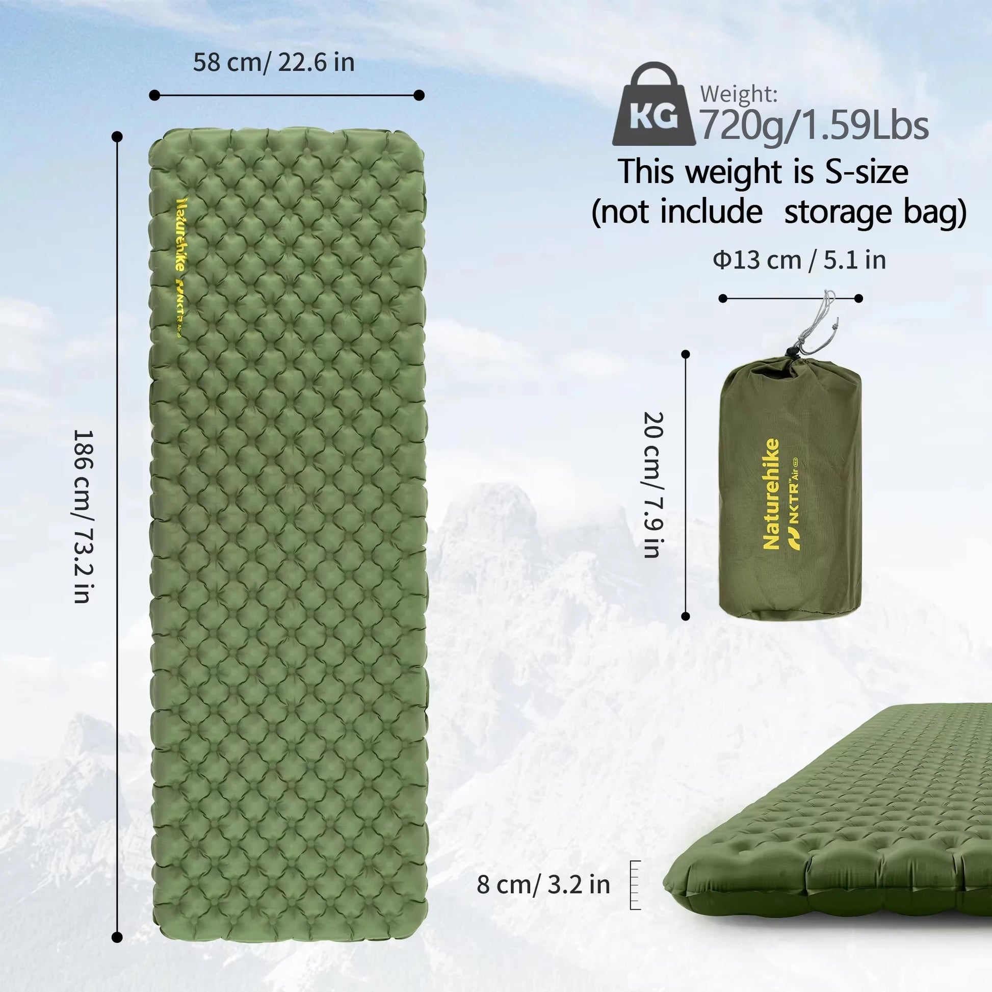 Naturehike 2024 Camping Isomatte 4.6 R-Wert Ultraleicht – clever-campen Ansicht 5
