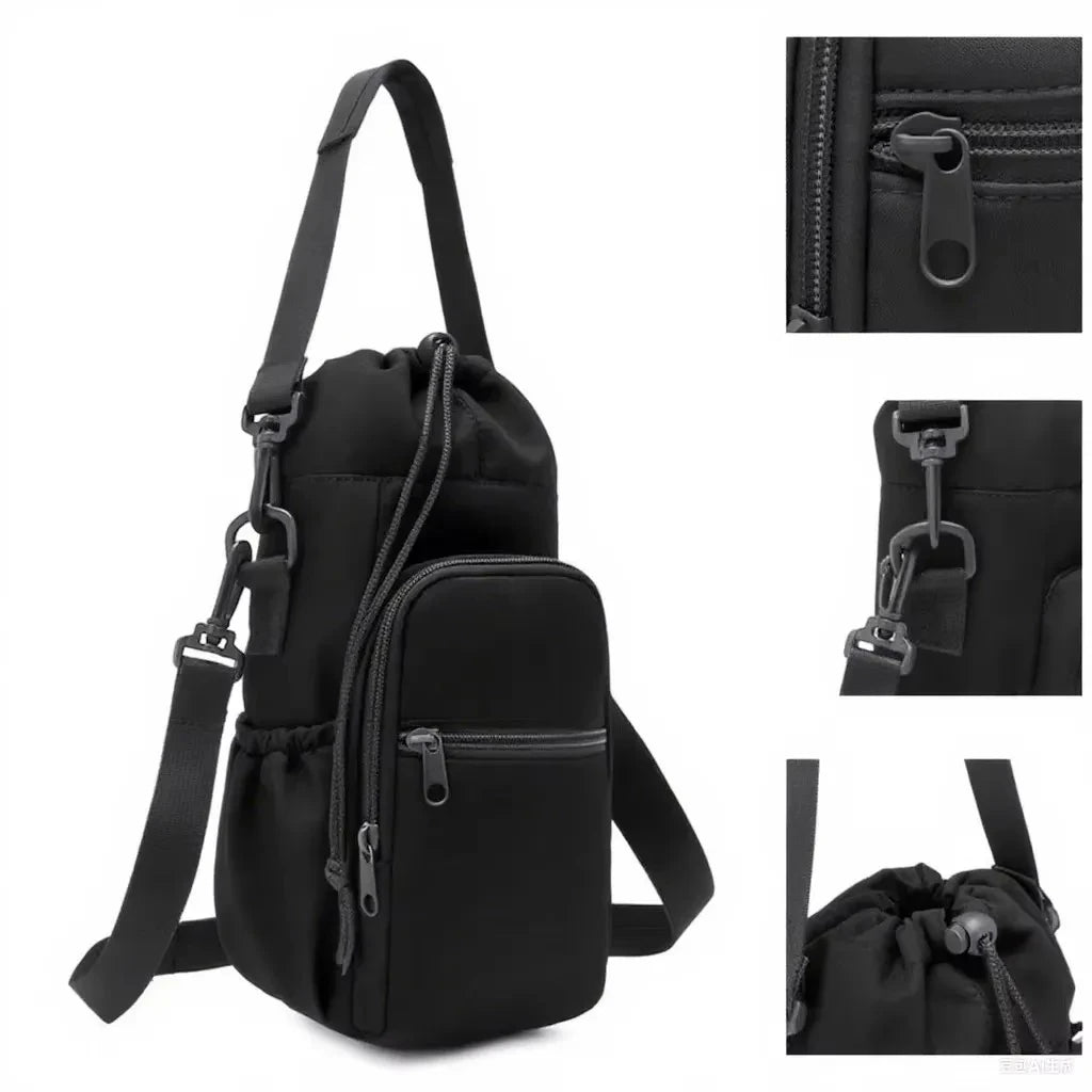 Tragbare Wasserflasche Tasche mit verstellbarem Gurt – clever-campen Ansicht 3