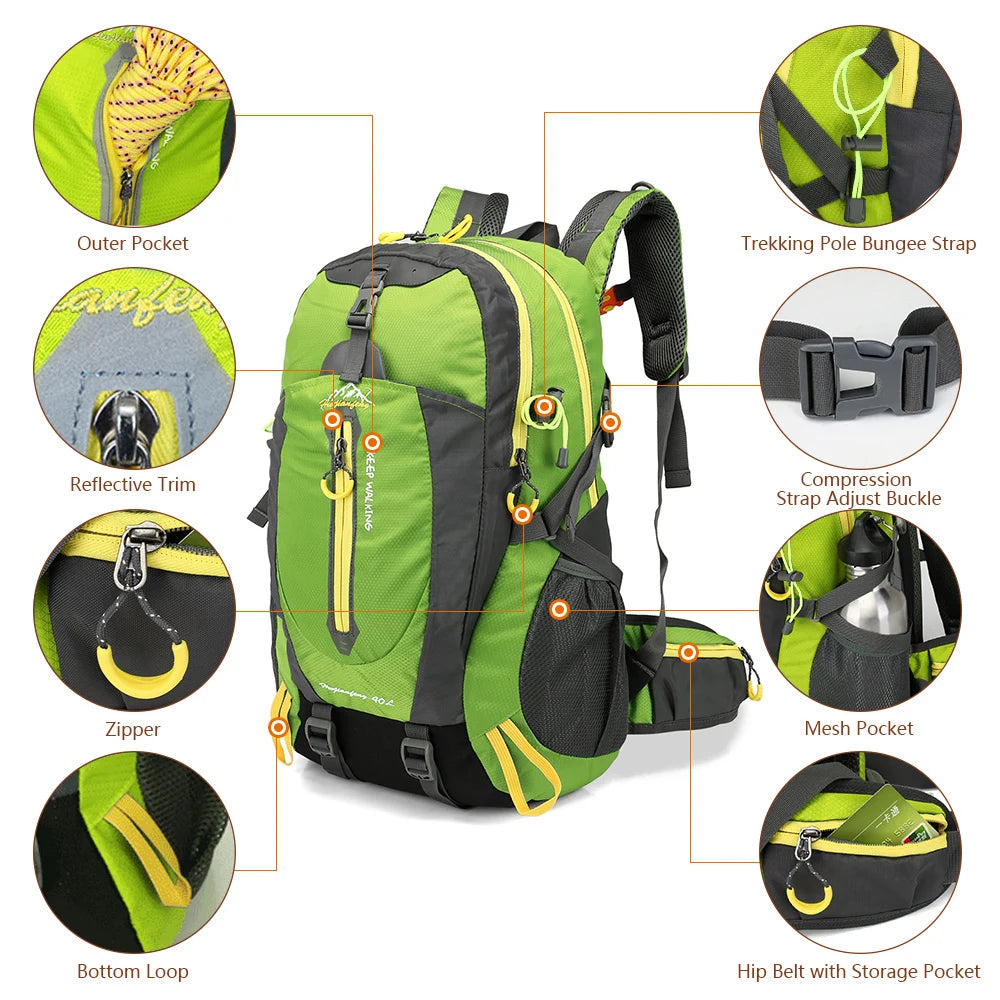 40L Wasserdichter Rucksack für Reisen – clever-campen Ansicht 5