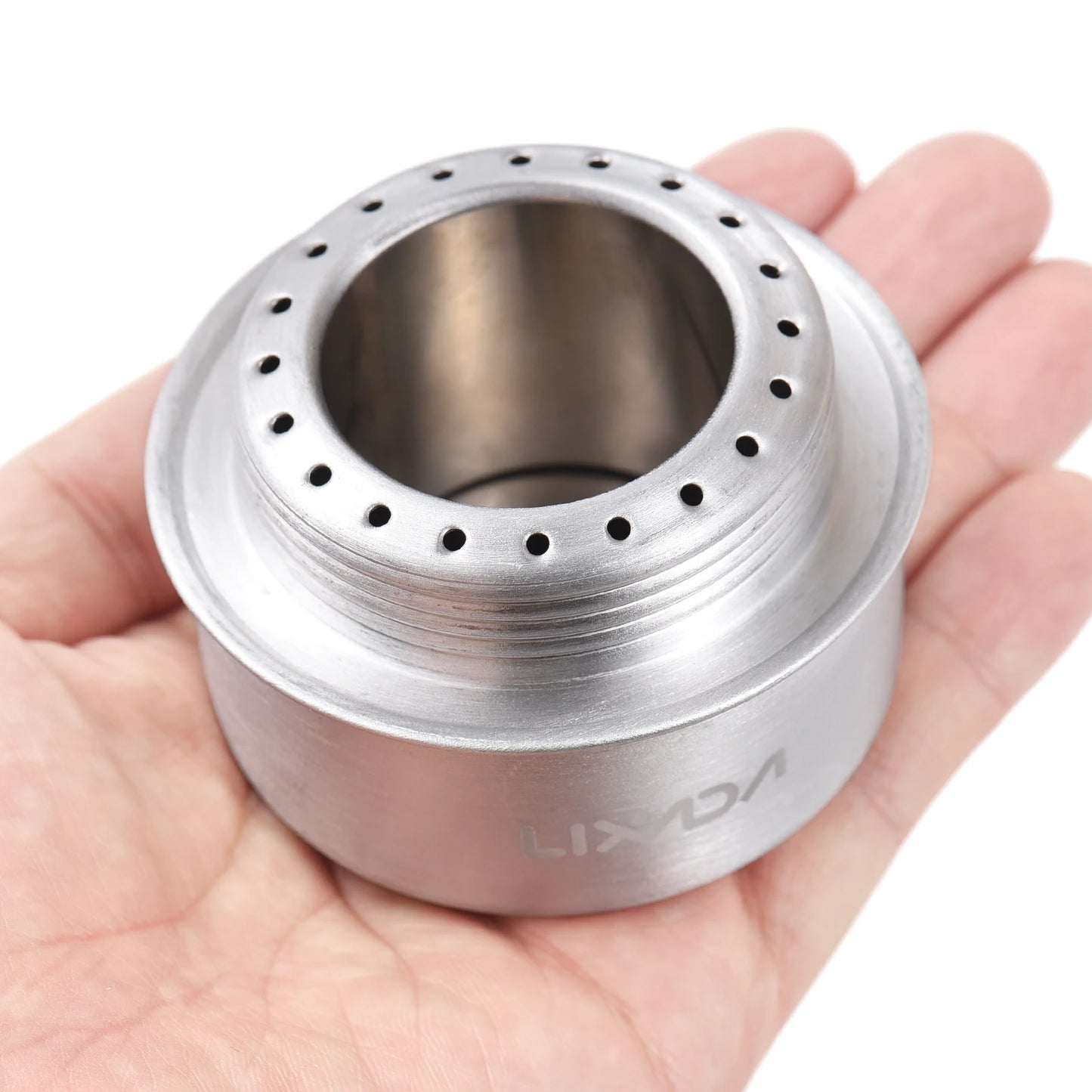 Portabler Mini-Aluminium-Alkoholkocher mit Deckel – clever-campen Ansicht 3