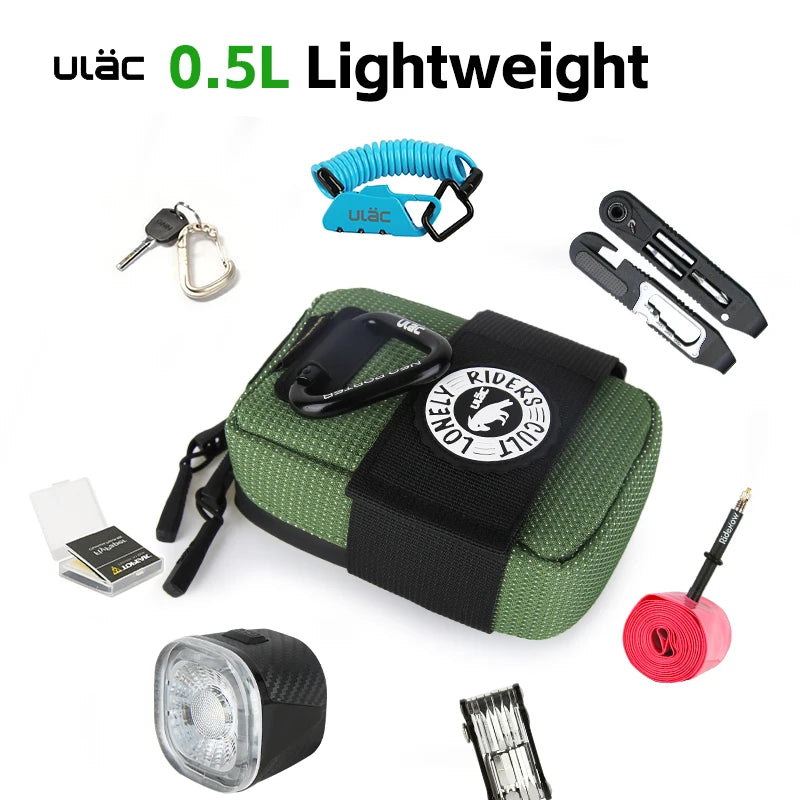 ULAC 0.5L Fahrradsattel Tasche – Wasserdicht & Stossfest – clever-campen Ansicht 2
