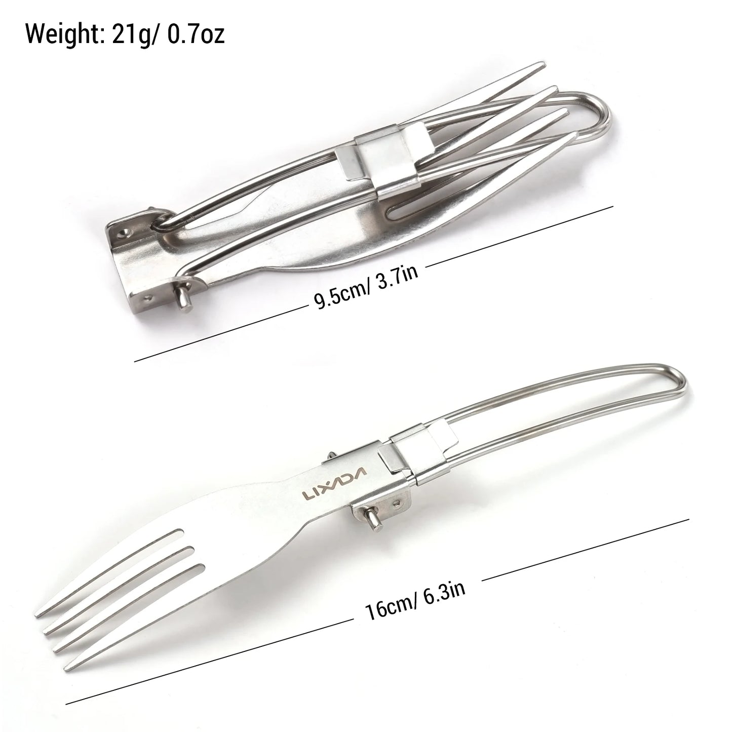 Titanium Spork Set mit langem Griff für Camping – faltbar – clever-campen Ansicht 6