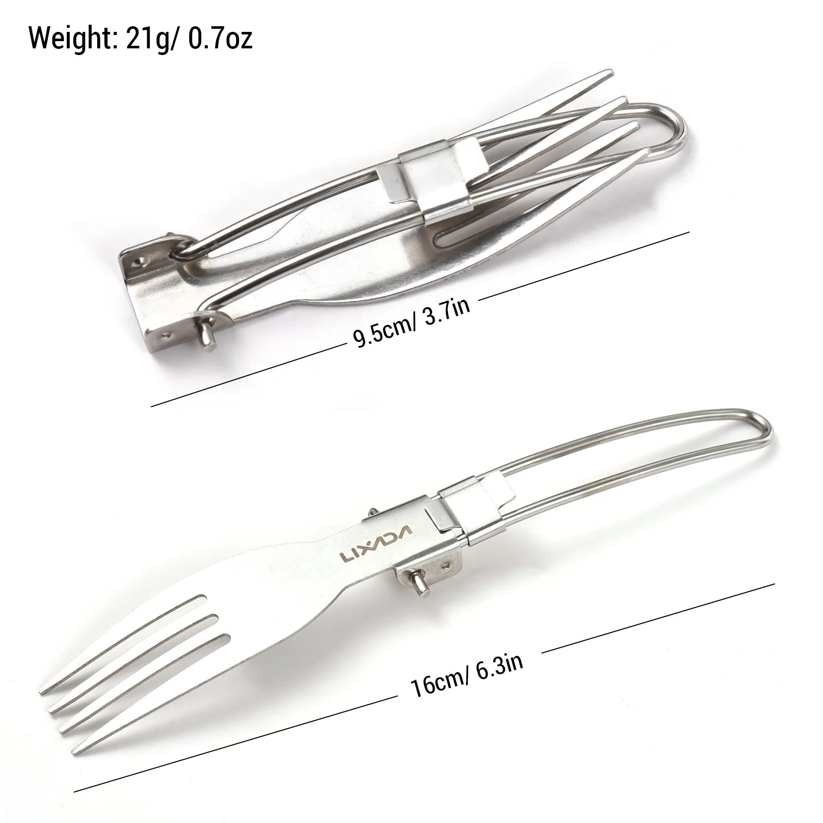 Titanium Spork Set mit langem Griff für Camping – faltbar – clever-campen Ansicht 6