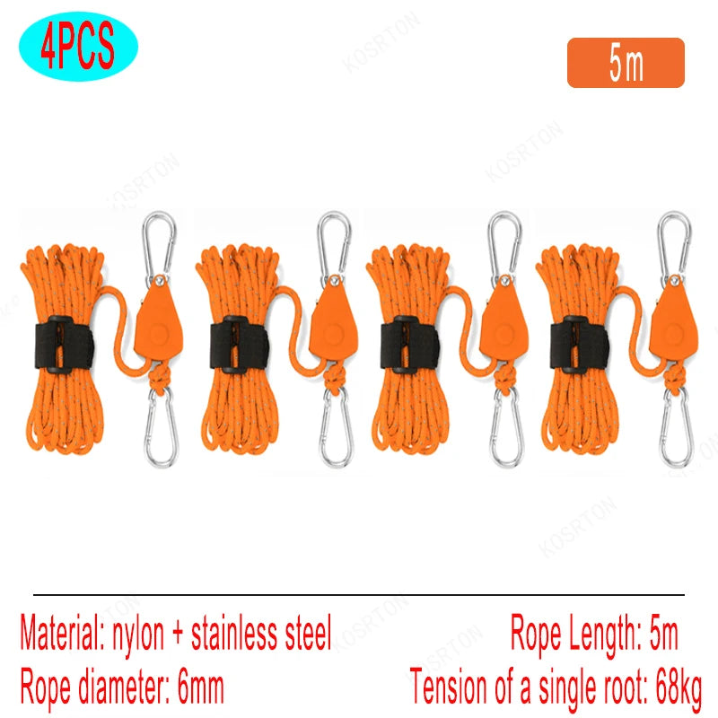 Verstellbarer Camping Seilspanner mit Karabiner 4/5m – clever-campen Ansicht 6