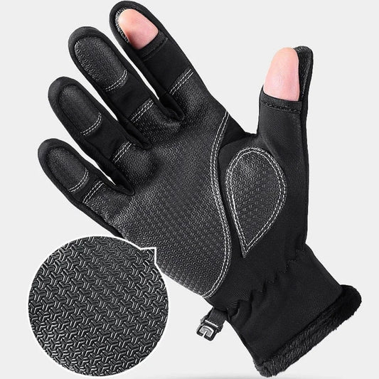 Wasserdichte Winter Angelhandschuhe mit 2-Finger Flip