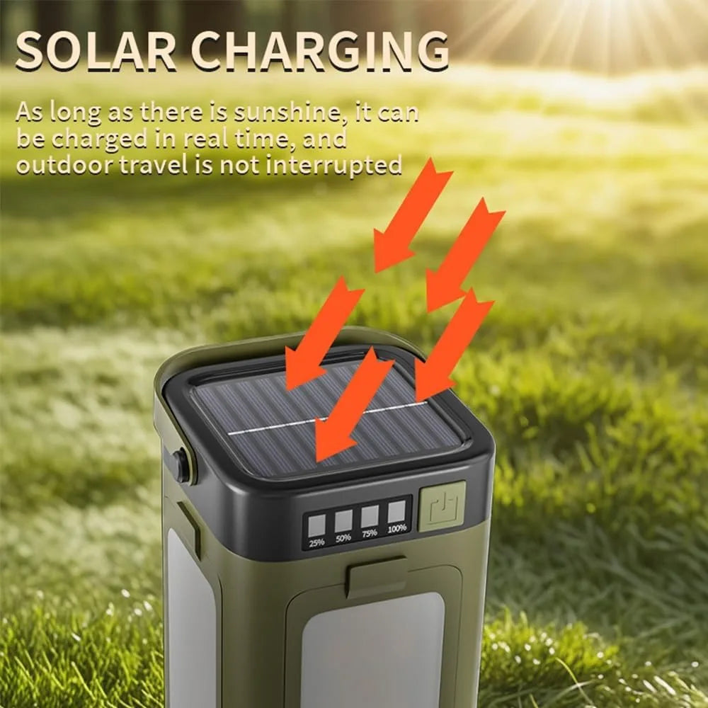 Multifunktionale 4-Blatt Faltbare Campinglampe Solar – clever-campen Ansicht 4