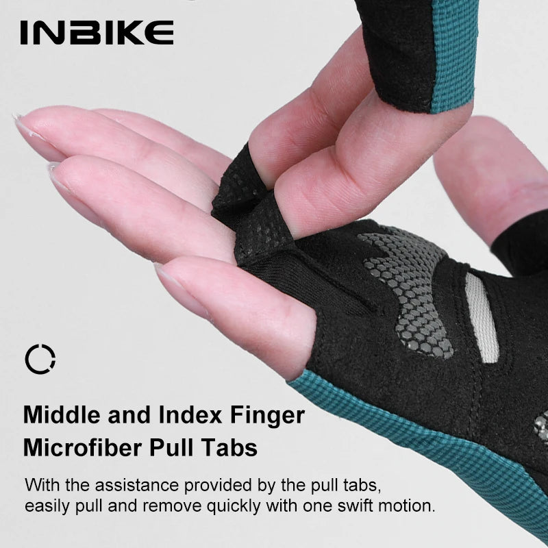 INBIKE Halbfinger MTB Fahrradhandschuhe für Herren – clever-campen Ansicht 3