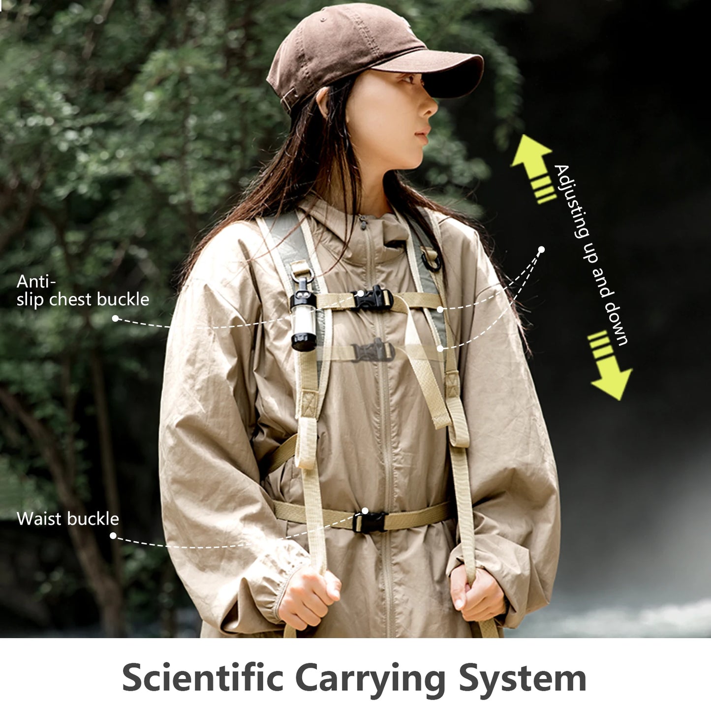 BISINNA 22L Wanderrucksack faltbar, wasserdicht, ultraleicht – clever-campen Ansicht 3