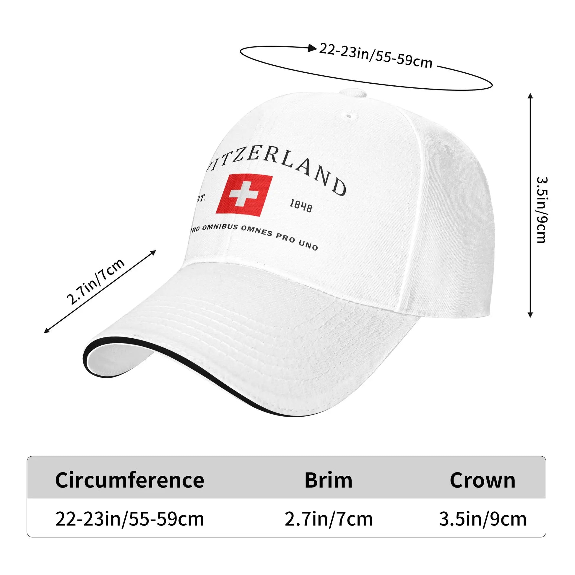 Schweiz Flagge Baseball Cap Unisex – Verstellbar – clever-campen Ansicht 5