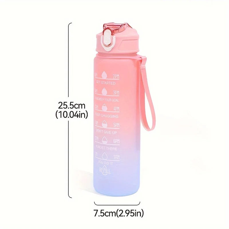 700ml Sport-Trinkflasche mit Strohhalm – Regenbogen-Farben – clever-campen Ansicht 2