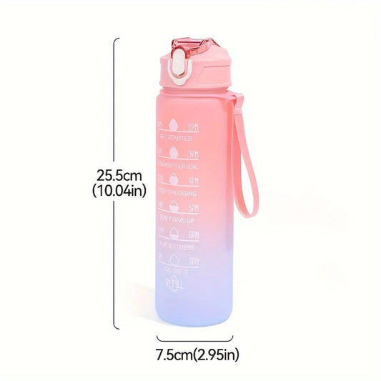 700ml Sport-Trinkflasche mit Strohhalm – Regenbogen-Farben – clever-campen Ansicht 2