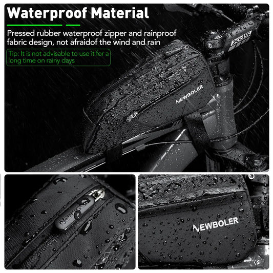 Wasserdichte Fahrradrahmen-Tasche mit Reflektoren – clever-campen Ansicht 2