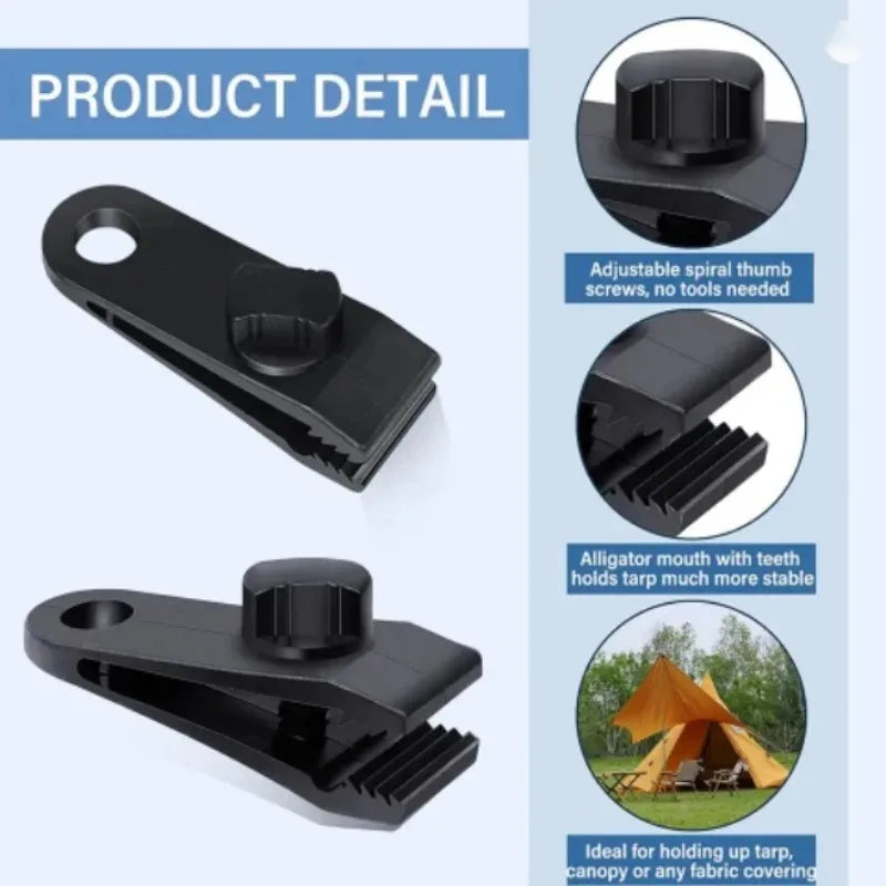 50 Stück Heavy Duty Zelt Clips für Planen und Abdeckungen – clever-campen Ansicht 2