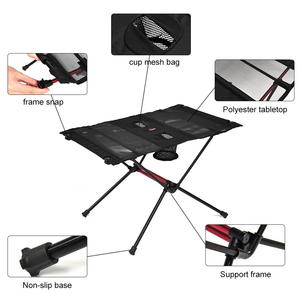 WIDESEA Klappbarer Campingtisch mit Getränkehaltern – clever-campen Ansicht 5