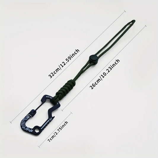Multifunktionaler taktischer Karabiner mit Paracord – clever-campen Ansicht 2