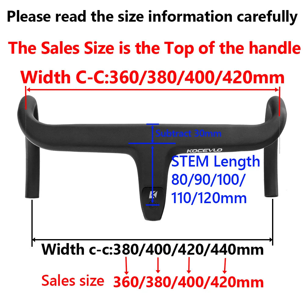 KOCEVLO X01 Carbon Fahrradlenker mit Spacer für 28.6mm – clever-campen Ansicht 2