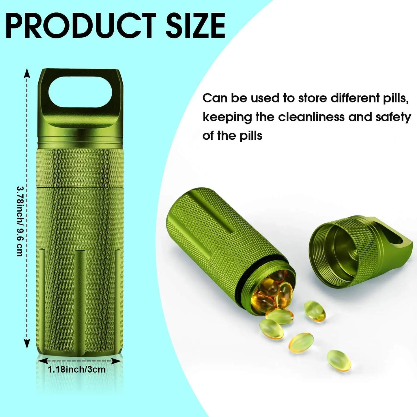 Wasserdichter Pillenbehälter aus Aluminium für Outdoor – clever-campen Ansicht 4