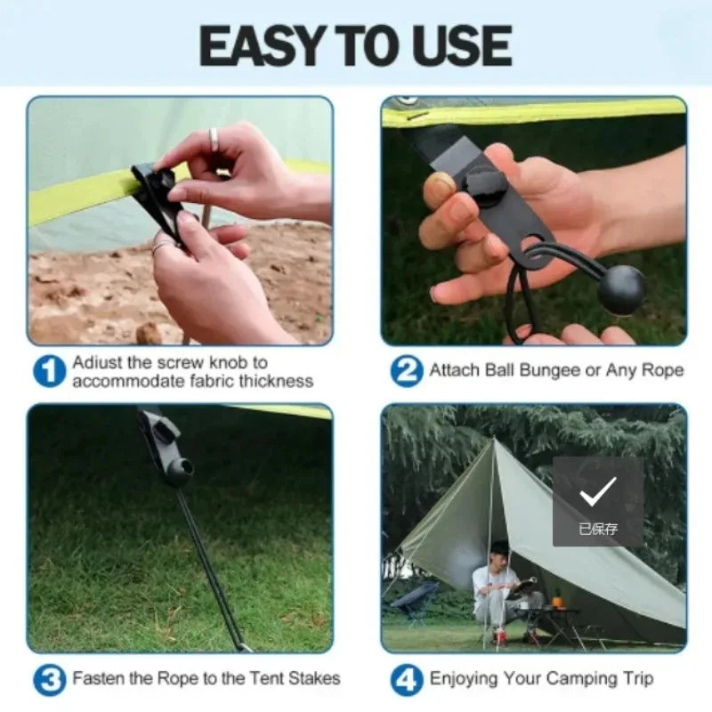 50 Stück Heavy Duty Zelt Clips für Planen und Abdeckungen – clever-campen Ansicht 4