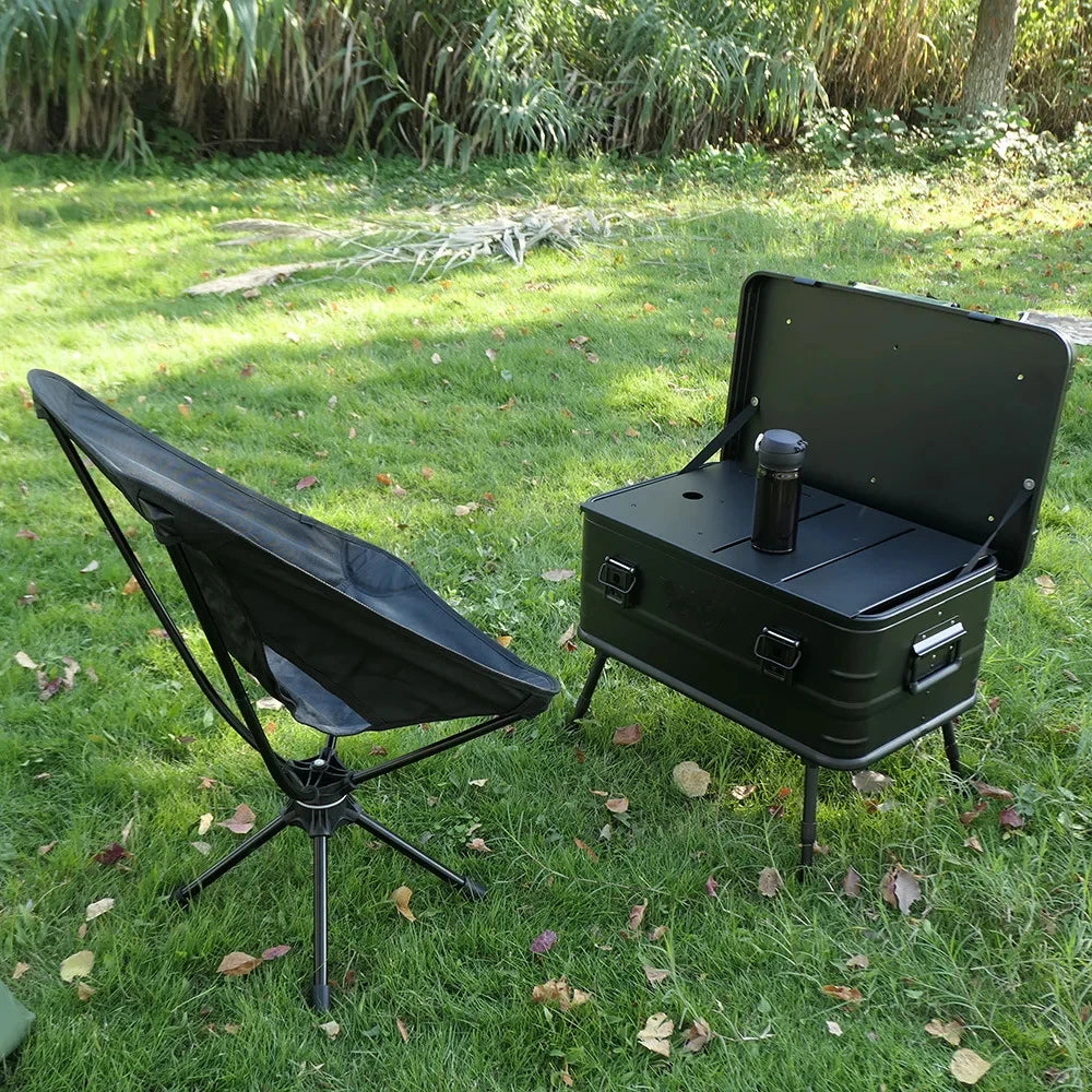 Tragbar Camping-Sitz mit Drehfunktion – clever-campen Ansicht 6