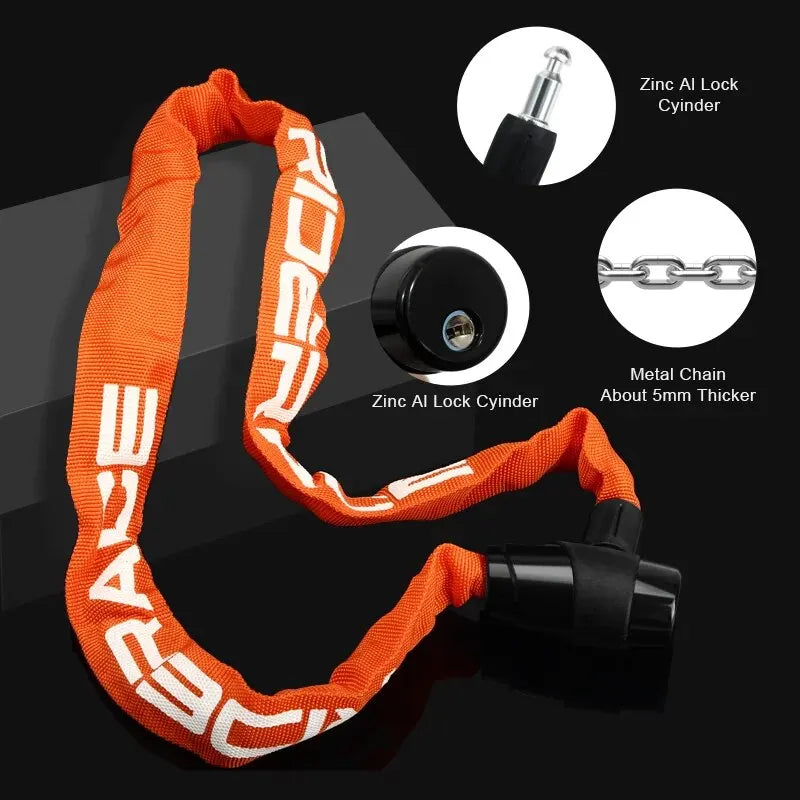 RIDERACE Fahrradschloss Kette 95cm mit 2 Schlüsseln – clever-campen Ansicht 4