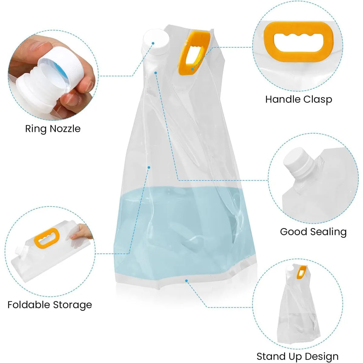 5L Faltbarer Wasserbeutel für Outdoor-Aktivitäten – clever-campen Ansicht 5