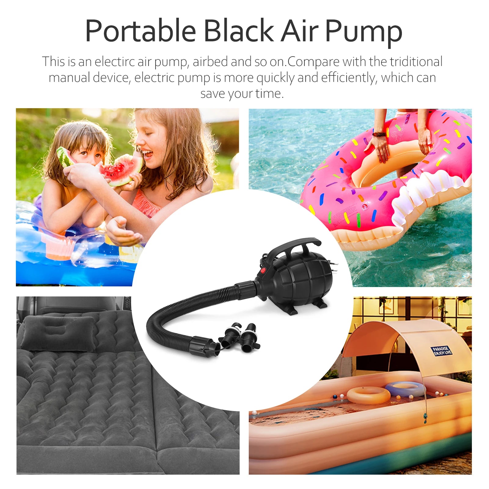 Tragbare Luftpumpe für Luftmatratzen und Camping – clever-campen Ansicht 6