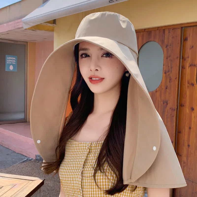 Damen Sonnenhut mit UV-Schutz und grossem Rand – clever-campen Ansicht 4