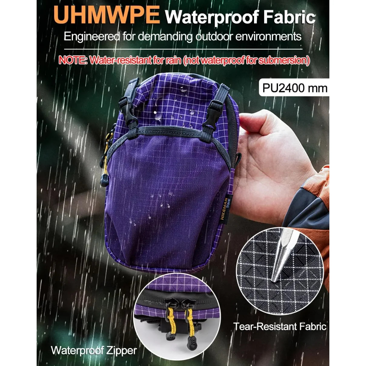 Wasserdichte Smartphone Tasche für Rucksack Schultergurt – clever-campen Ansicht 2