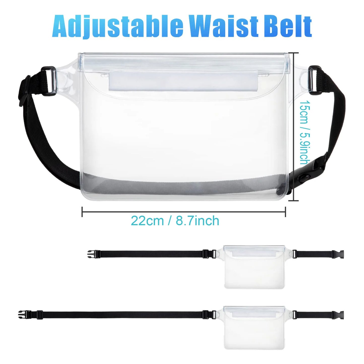 Wasserdichte Handytasche mit verstellbarem Hüftgurt – clever-campen Ansicht 5