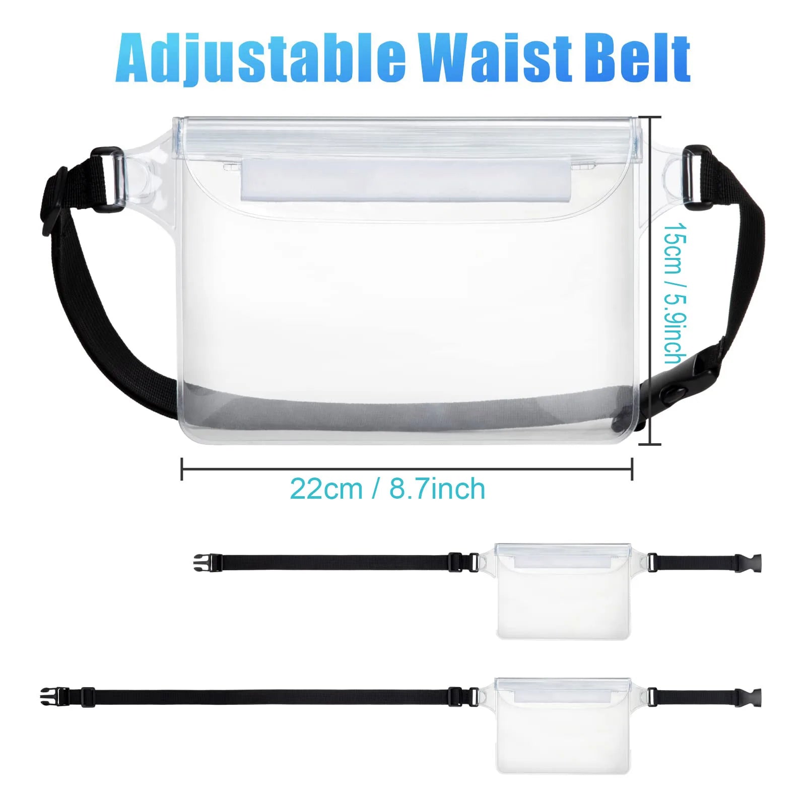Wasserdichte Handytasche mit verstellbarem Hüftgurt – clever-campen Ansicht 5
