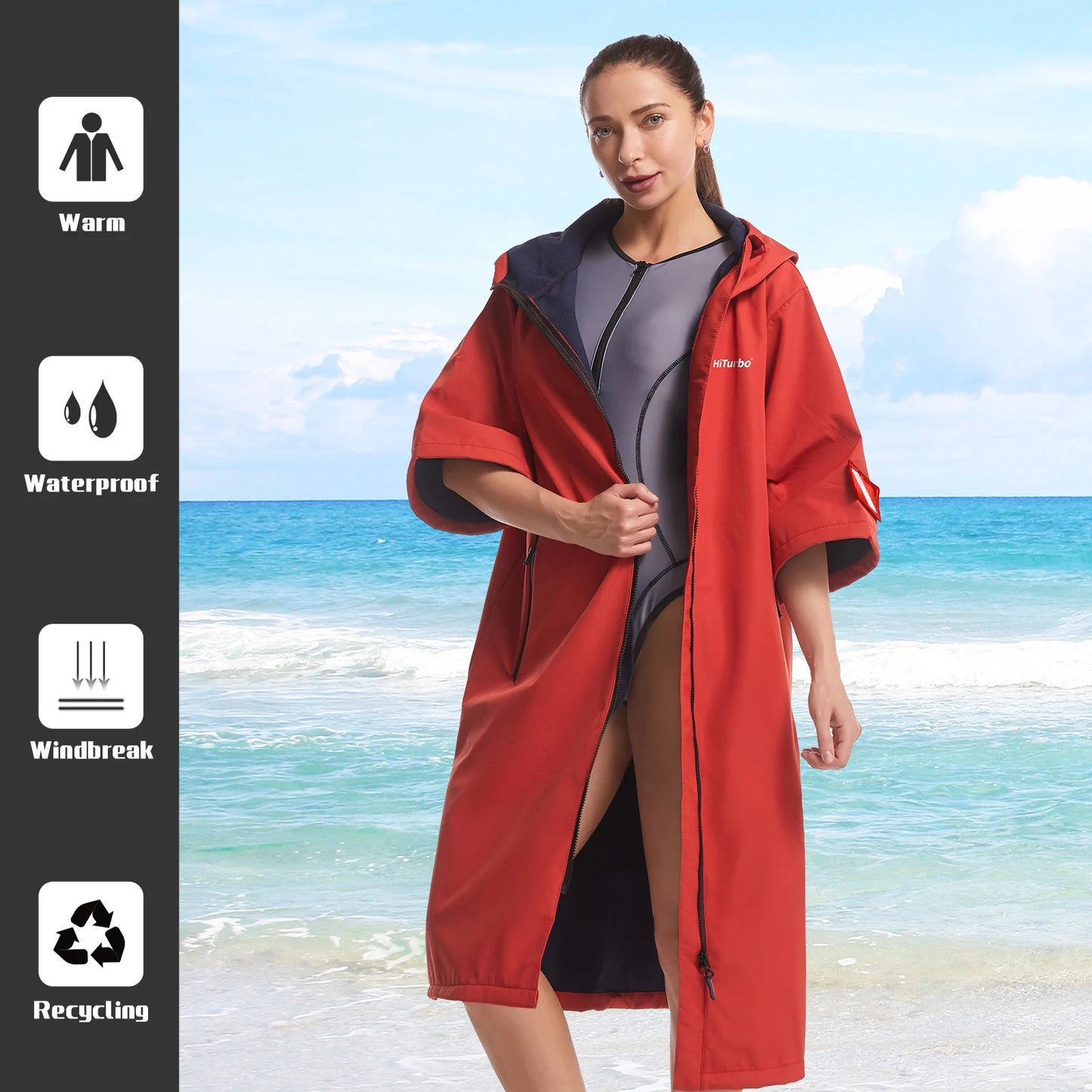 Wasserdichtes und winddichtes Umkleide-Poncho für Outdoor – clever-campen Ansicht 3