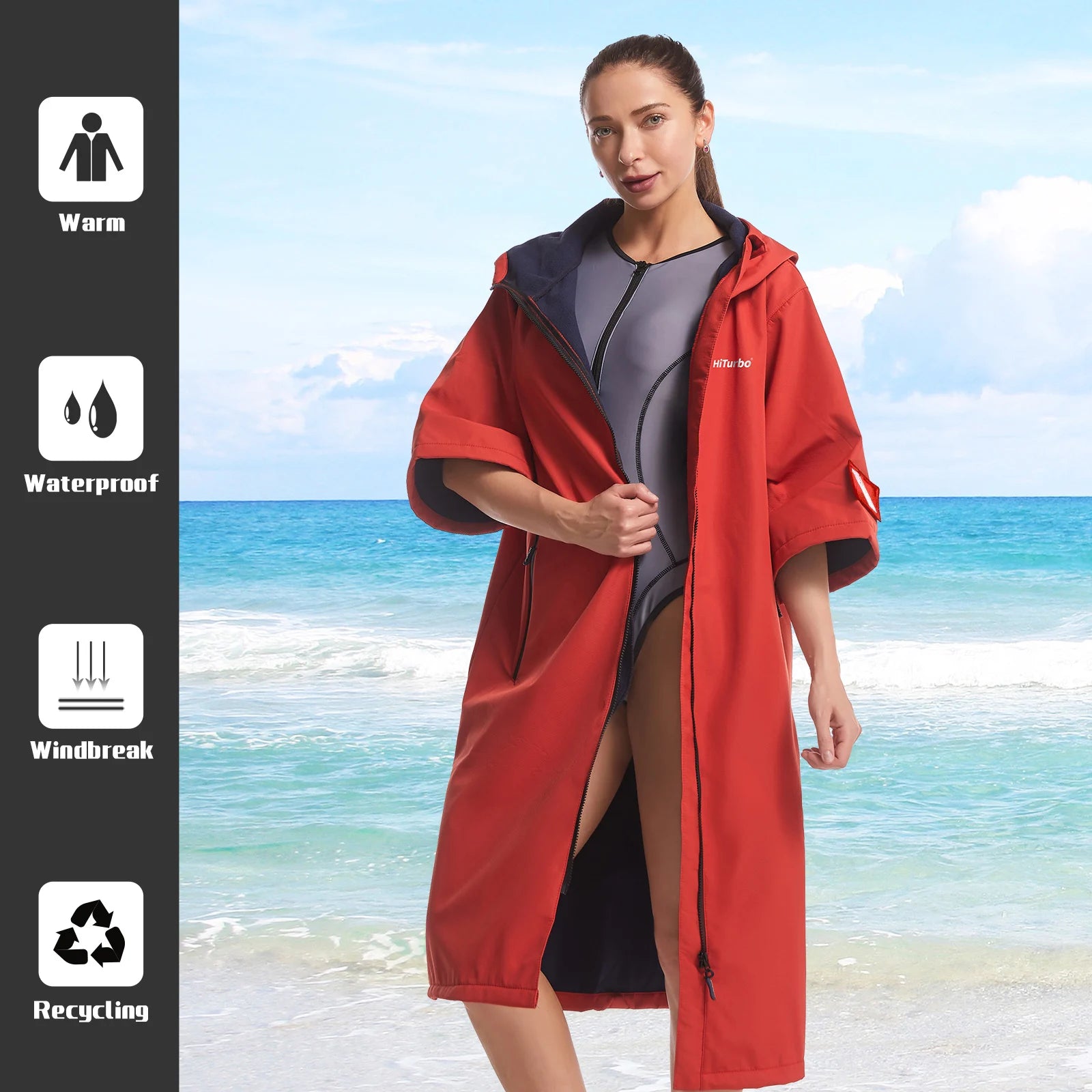 Wasserdichtes und winddichtes Umkleide-Poncho für Outdoor – clever-campen Ansicht 3