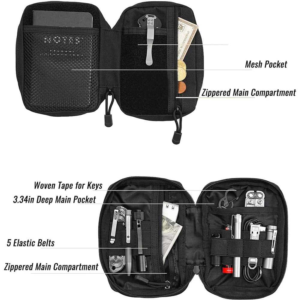 EDC Pouch Organizer mit 6 Fächern für Multitools – clever-campen Ansicht 3