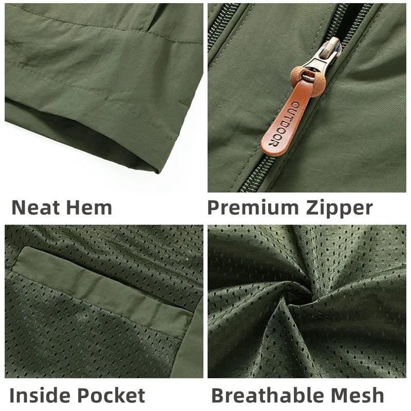 Wasserdichte Windbreaker Jacke für Angler und Outdoor – clever-campen Ansicht 3