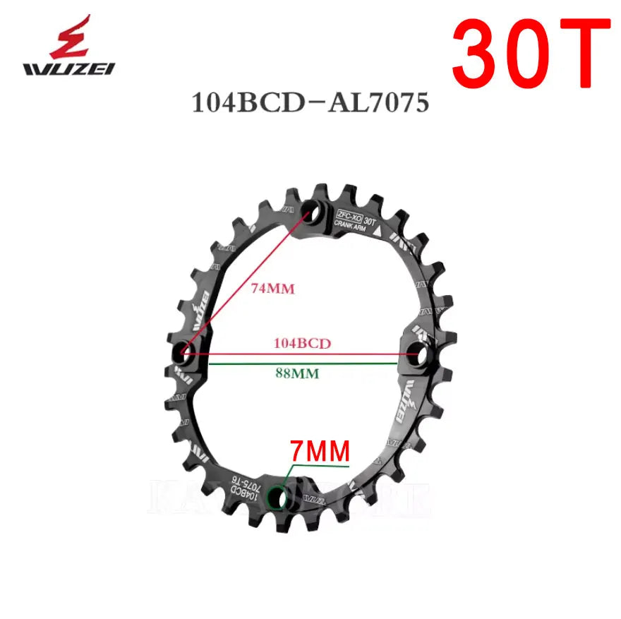 Wuzei 104BCD MTB Kettenblatt Narrow Wide 30-42T – clever-campen Ansicht 6