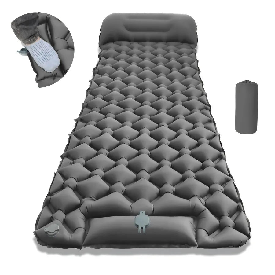 Ultraleichte Isomatte mit Kissen für Camping und Reisen