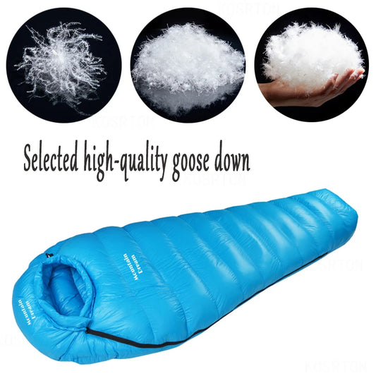 Winter Schlafsack Erwachsene Mumienschlafsack Daunen – clever-campen Ansicht 2