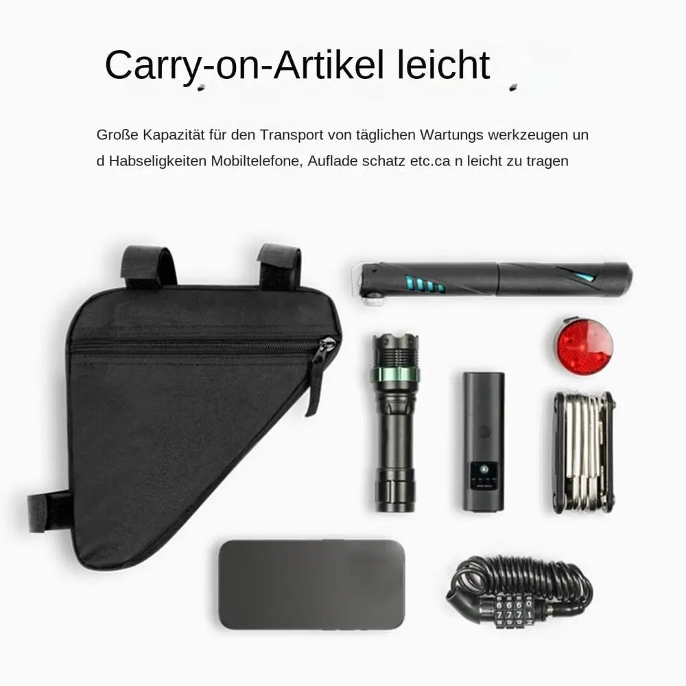 Wasserdichte Fahrradrahmen-Tasche für Werkzeug und Zubehör – clever-campen Ansicht 2