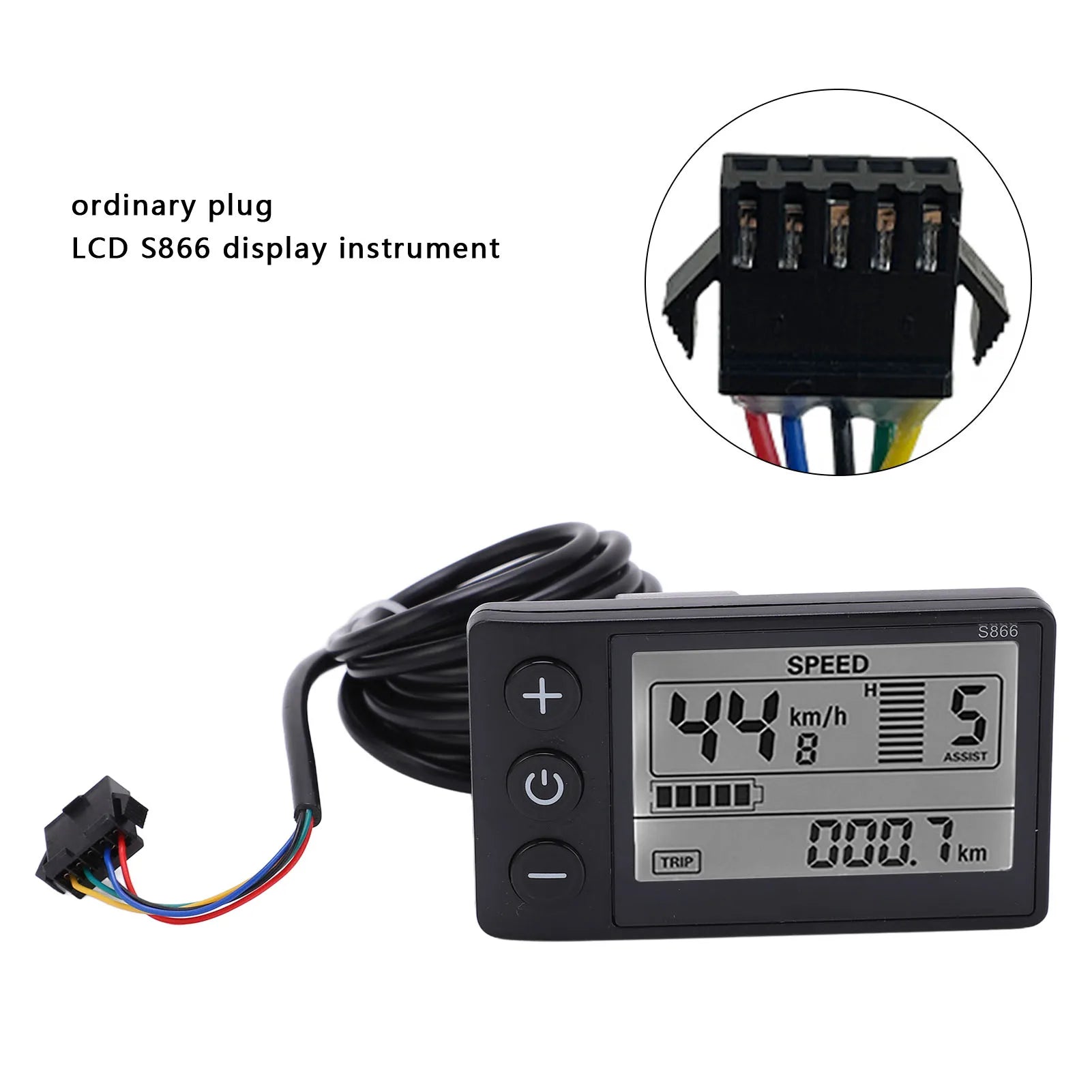 S866 LCD Display für E-Bike und Scooter 24V 36V 48V – clever-campen Ansicht 4
