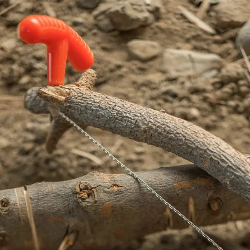 Tragbare Edelstahl Drahtsäge mit Fingergriff für Survival – clever-campen Ansicht 3
