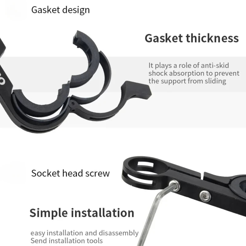 Aluminium Erweiterungshalterung für Fahrradlenker 10/20/30cm – clever-campen Ansicht 2