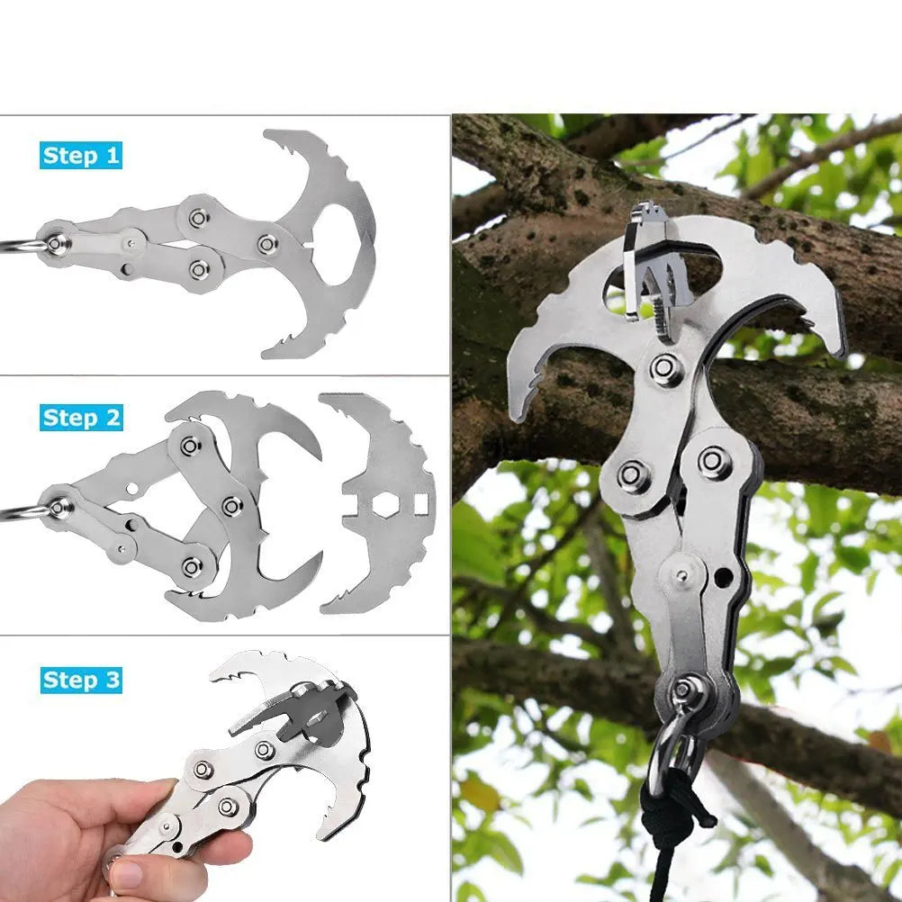 Faltbarer Gravity Grab Haken für Outdoor & Bergsteigen – clever-campen Ansicht 3