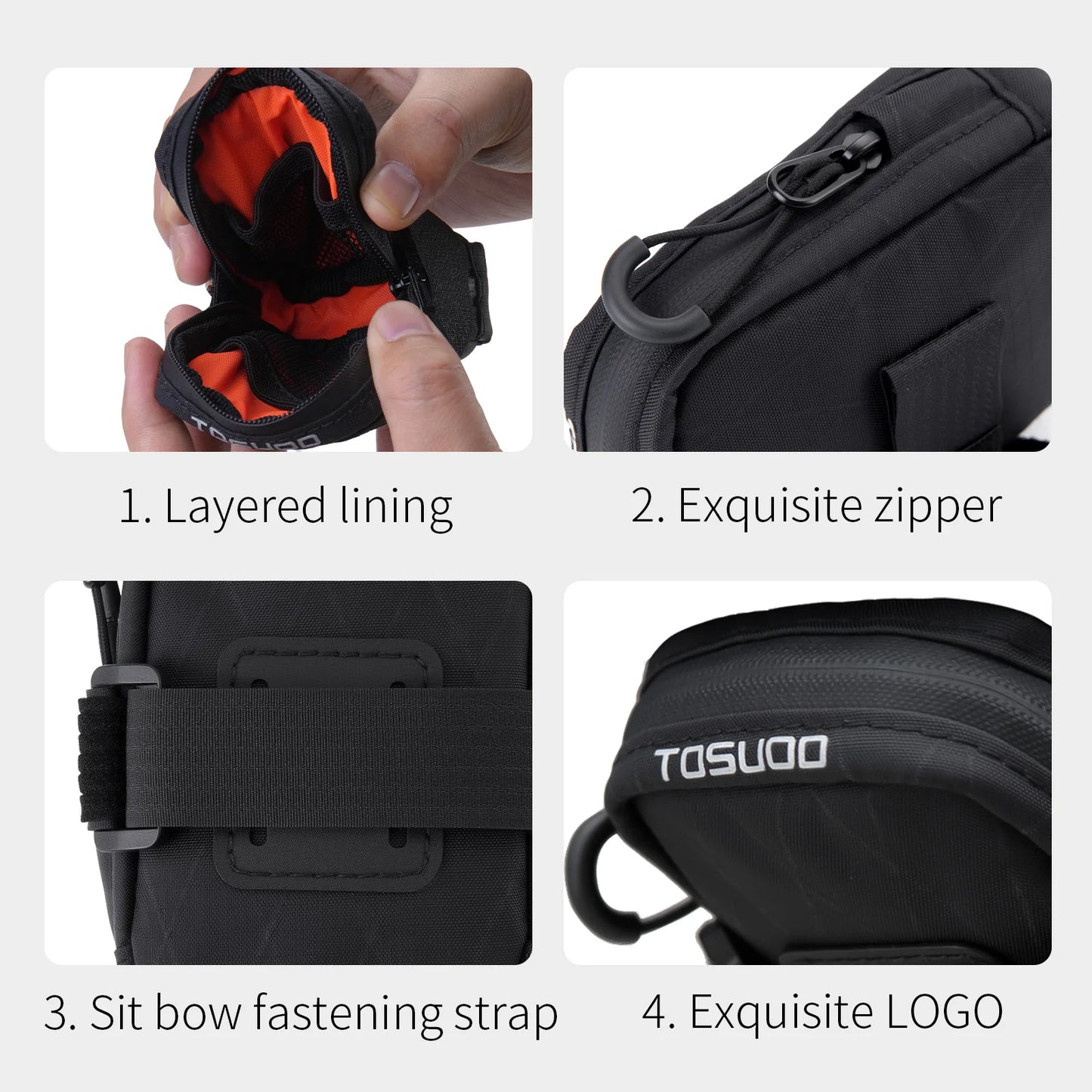 TOSUOD Fahrrad Mini Satteltasche – Leichte – clever-campen Ansicht 5