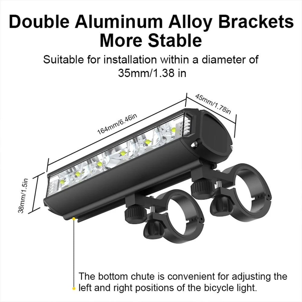 Fivemi 5-LED Fahrradlicht 10000mAh wiederaufladbar – clever-campen Ansicht 4