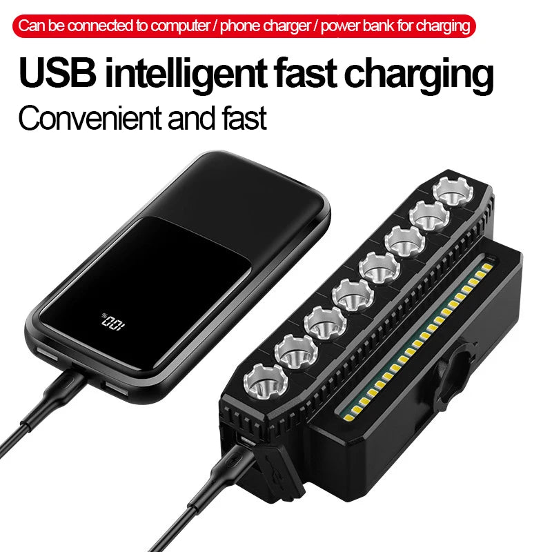 Bicycle-Licht 1000Lumen Fahrrad-Stirnlampe Powerbank – clever-campen Ansicht 4