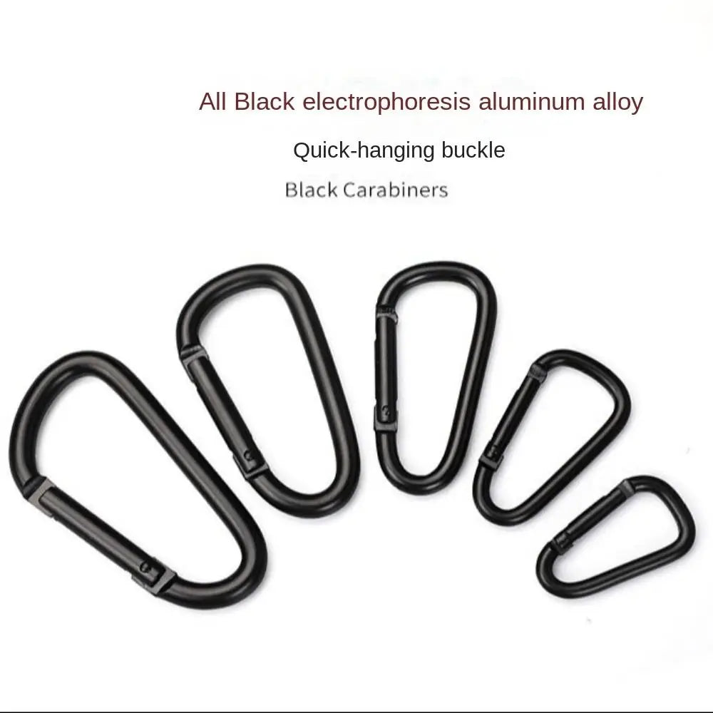 Schwarze Karabinerhaken für Camping und Outdoor – clever-campen Ansicht 5